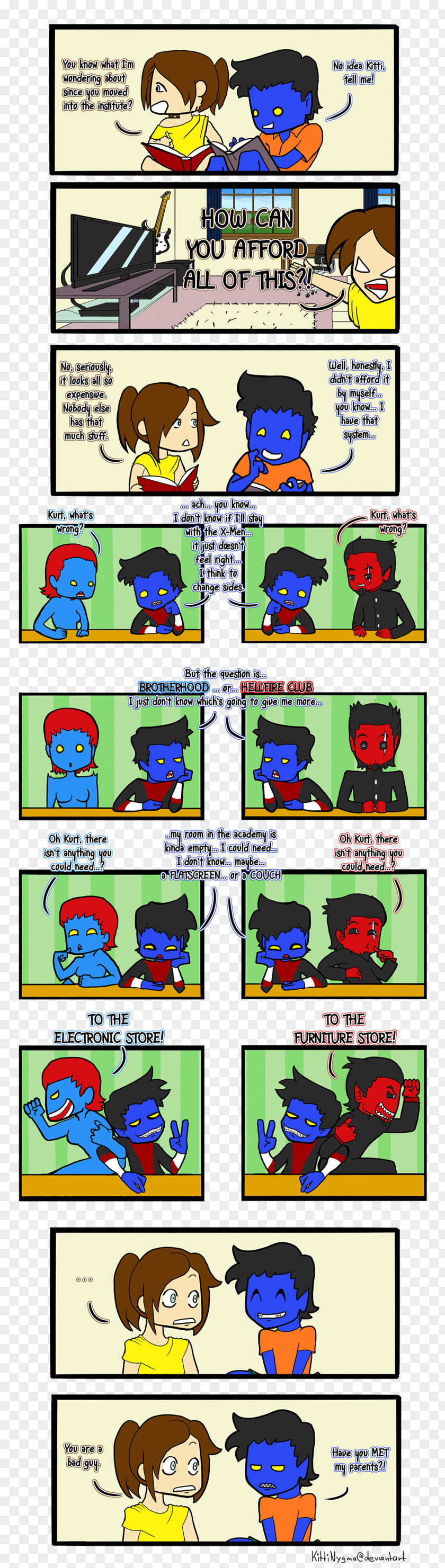 Mystique Nightcrawler Azazel Magneto Comics PNG