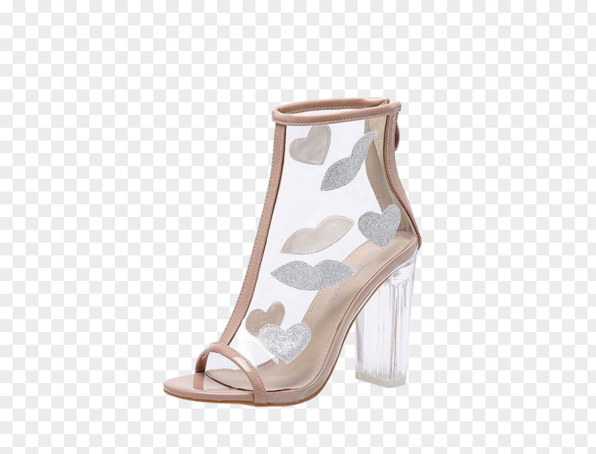 Sandal High-heeled Shoe Clear Heels Fashion PNG