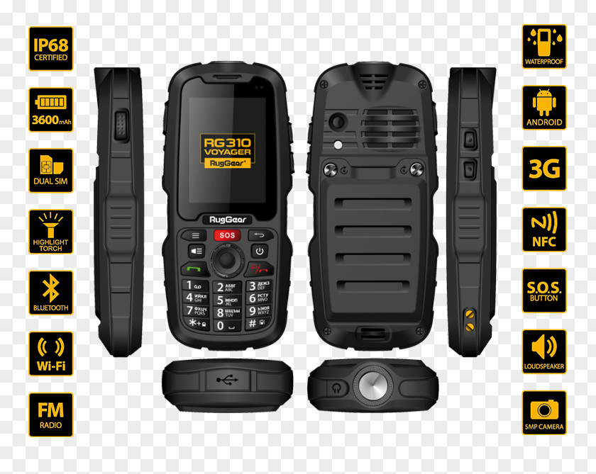 Smartphone Feature Phone RugGear Ruggear RG310 Dual Sim PNG