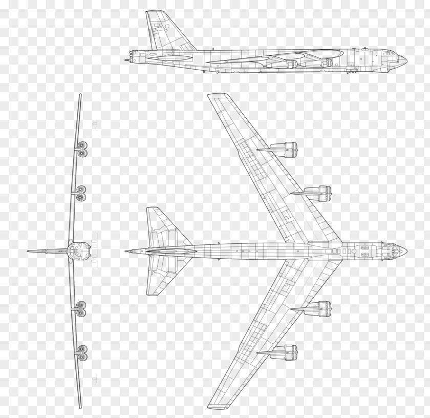 Airplane Boeing B-52 Stratofortress ADM-20 Quail Strategic Bomber AGM-28 Hound Dog PNG