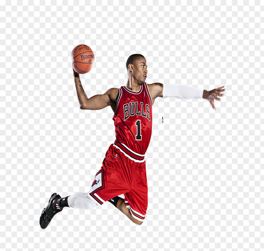 Derrick Rose Chicago Bulls NBA Basketball Slam Dunk Sport PNG