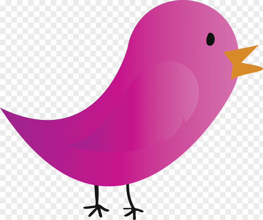 Bird Pink Beak Purple Violet PNG