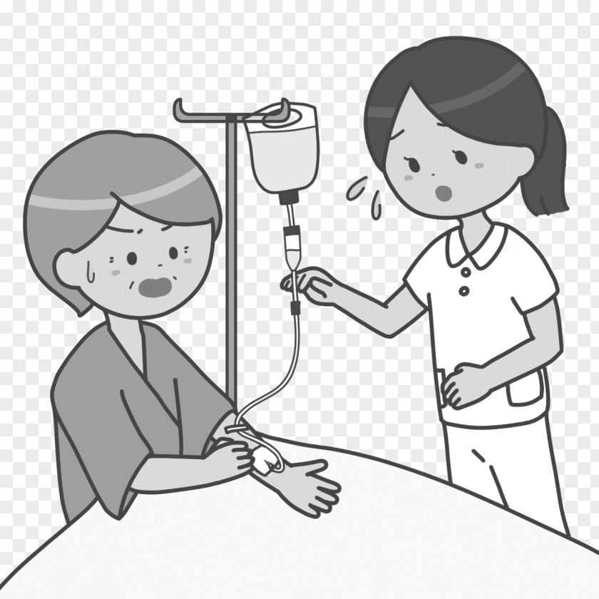 Drip Illustration Hospital Nursing Nurse Patient PNG