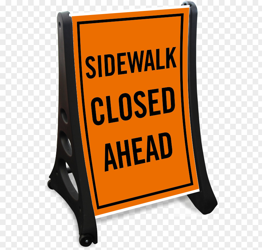 Sidewalk Traffic Sign Pedestrian Crossing Road Closed PNG