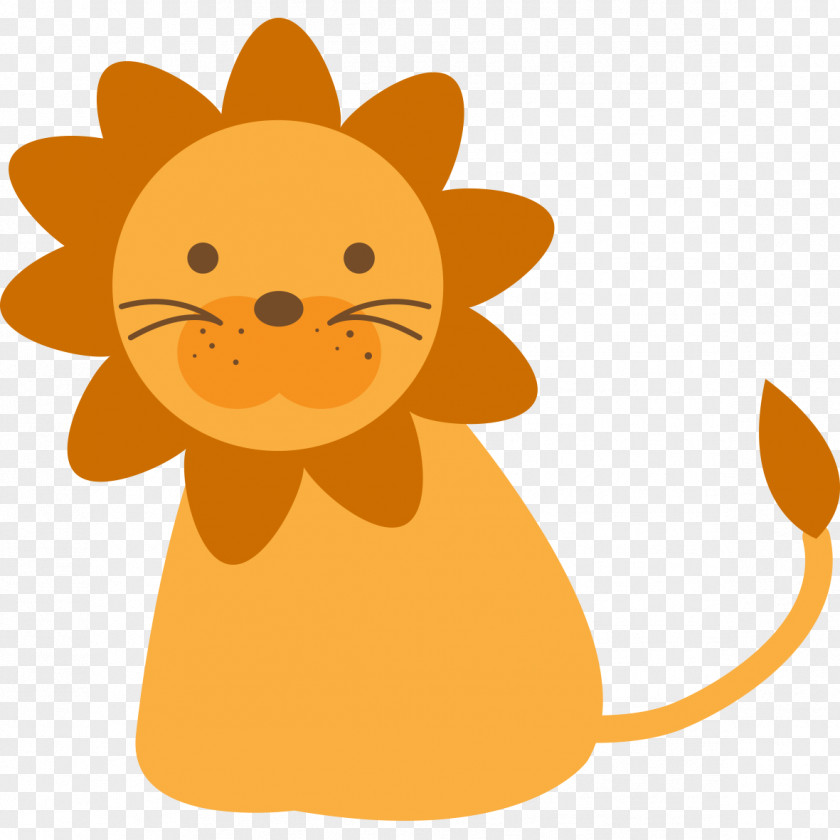 Cartoon Lion Illustration PNG