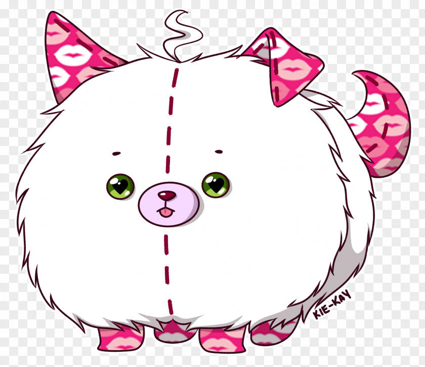 Magenta Pink Kitten Cartoon PNG