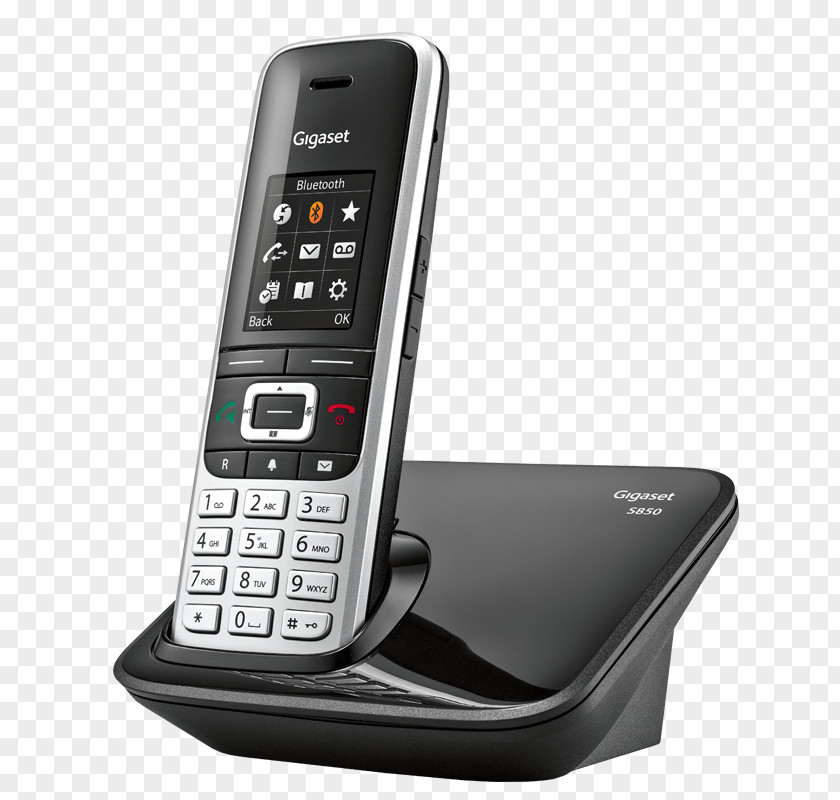 Siemens S55 Digital Enhanced Cordless Telecommunications Telephone Gigaset S850 Communications PNG