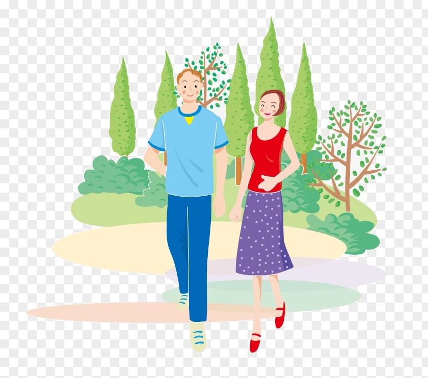 Walking Men And Women Clip Art PNG