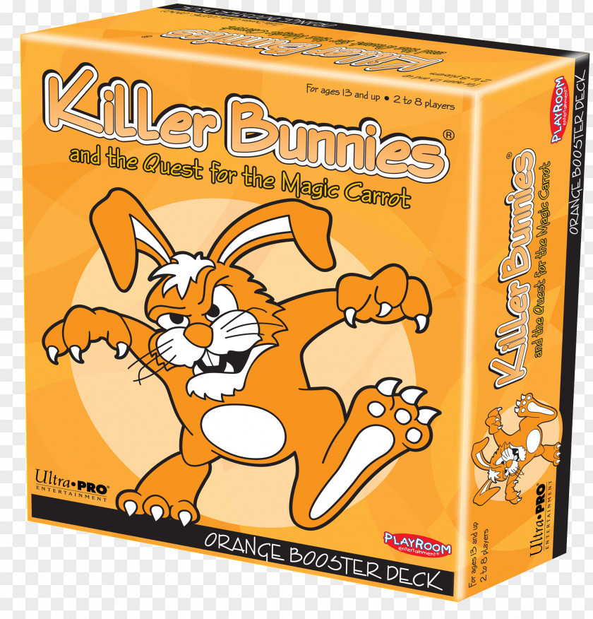 Box Text Orange Killer Bunnies And The Quest For Magic Carrot Booster Playroom Entertainment Card Game PNG