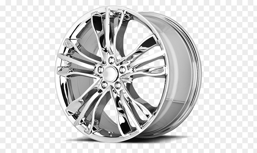 Chromium Plated Alloy Wheel Chrome Plating Spoke PNG