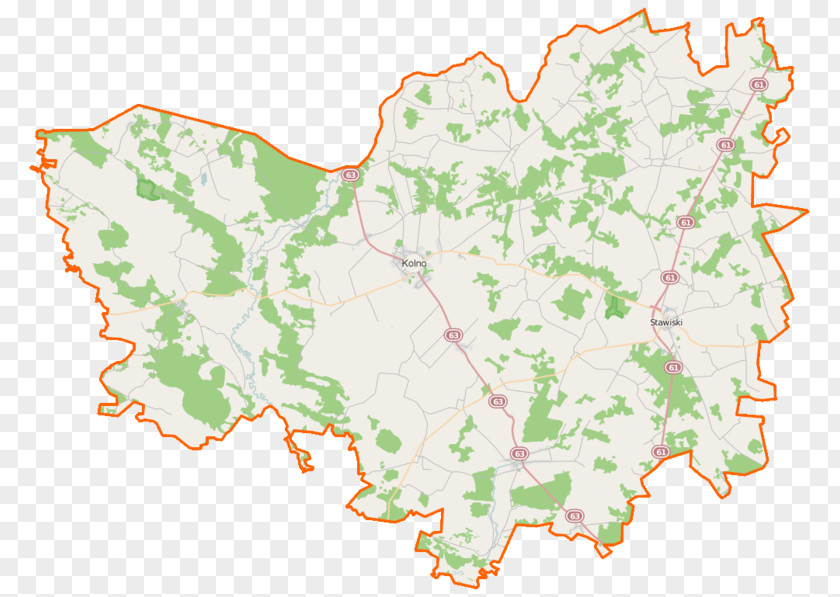 Map Gmina Kolno, Podlaskie Voivodeship Mały Płock Turośl Stawiski PNG