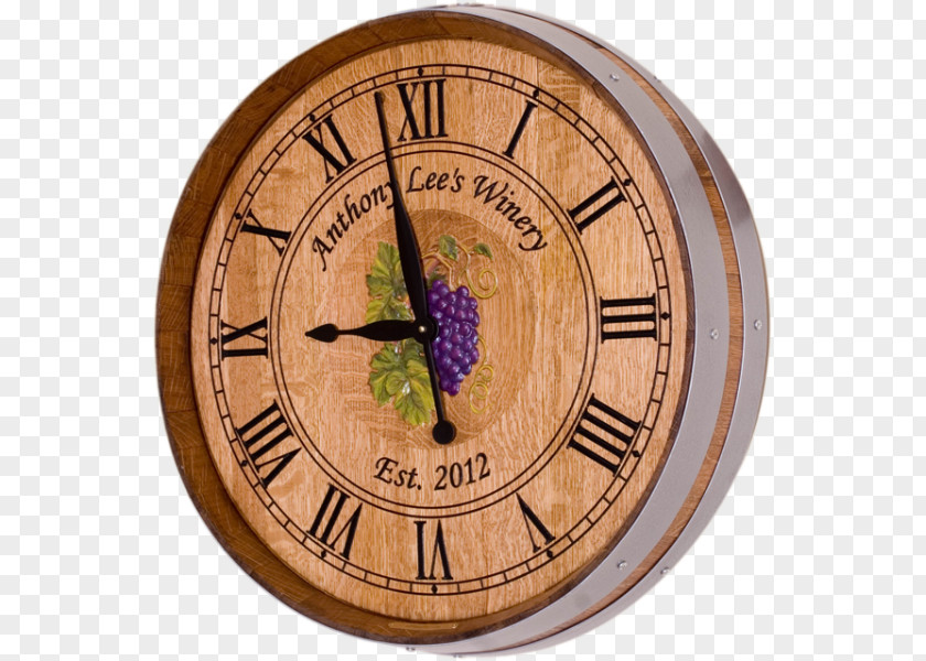 Wine Cask Mantel Clock Alarm Clocks Barrel PNG