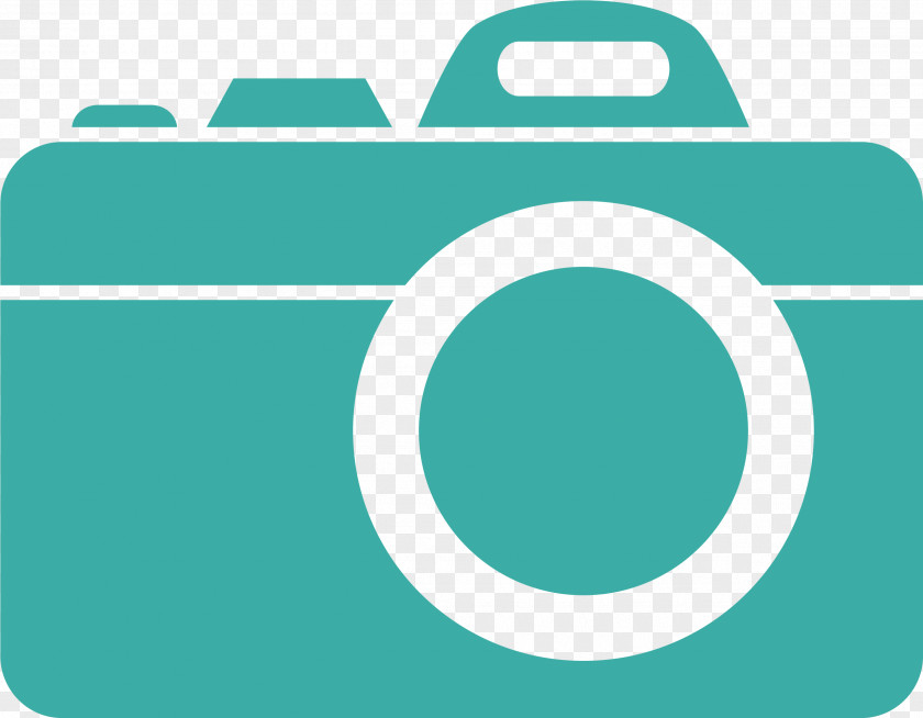 Aqua Turquoise Photography Camera Logo PNG