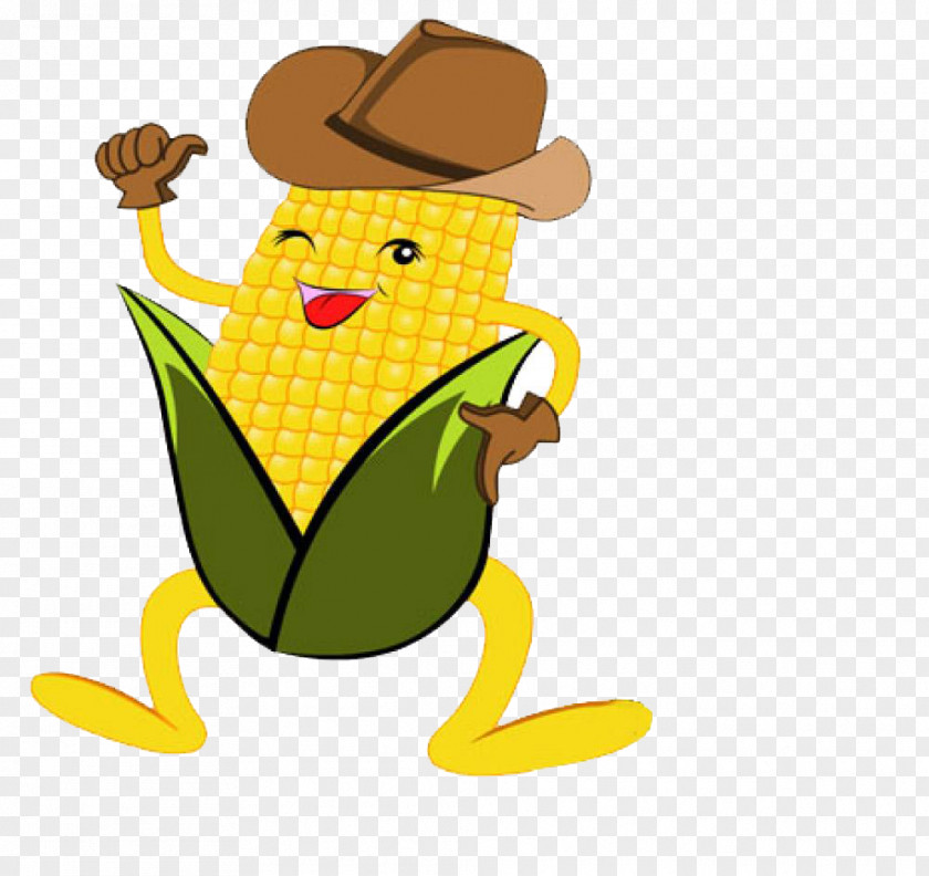 Cartoon Corn Maize Popcorn PNG