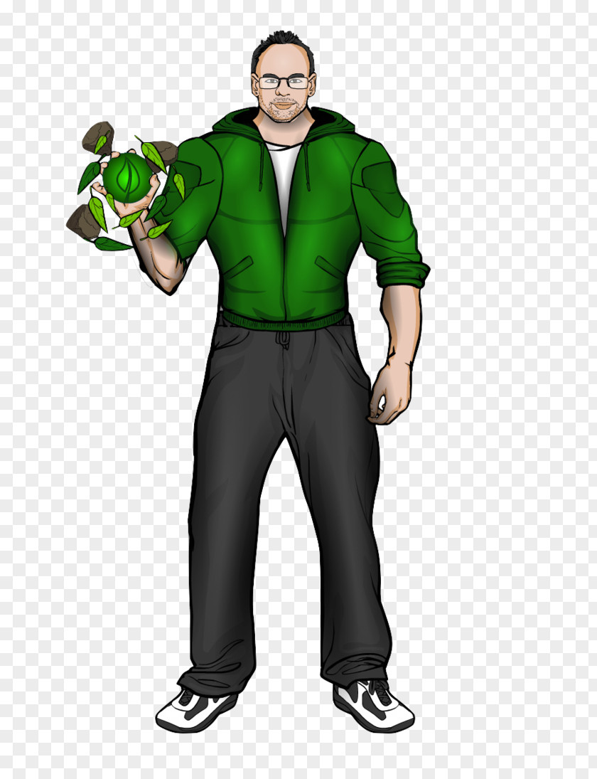 Earth Element Outerwear Green Cartoon Character PNG