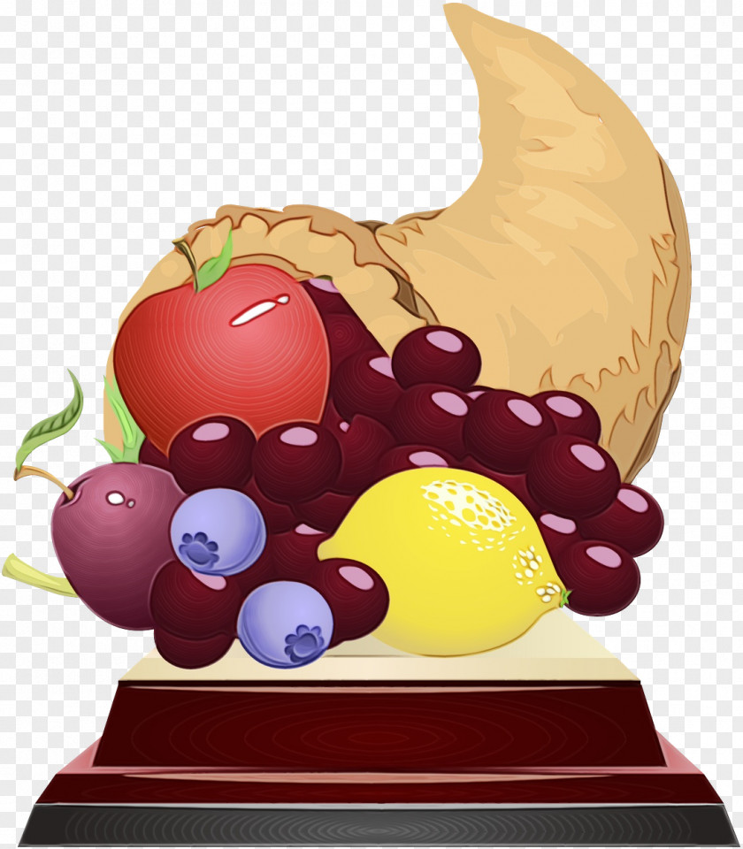 Figurine Grape Watercolor Plant PNG