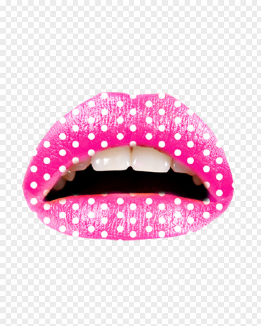 Lips Violent Tattoo Cosmetics Polka Dot PNG