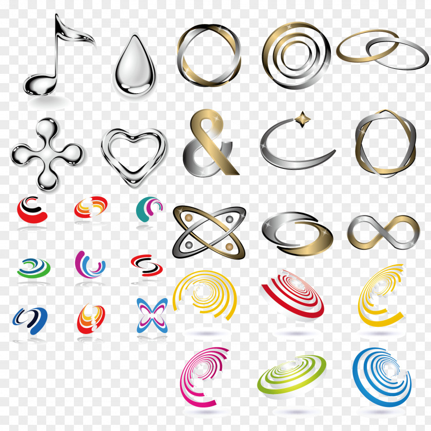 A Plurality Of Graphical Icon Vector Material Abstract Graphic Design PNG