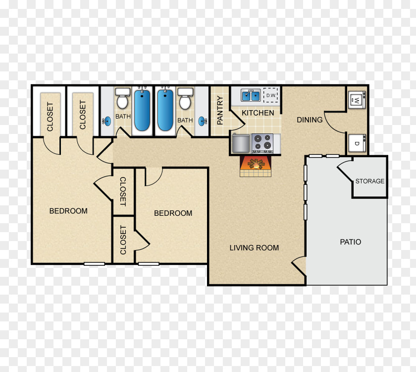 Floor Plan Highland Cross Apartments PNG