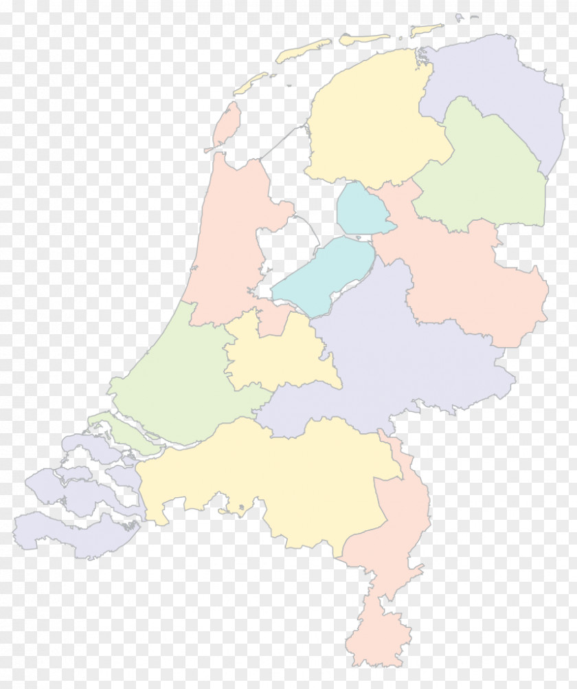 Map Provinces Of The Netherlands Blank PNG