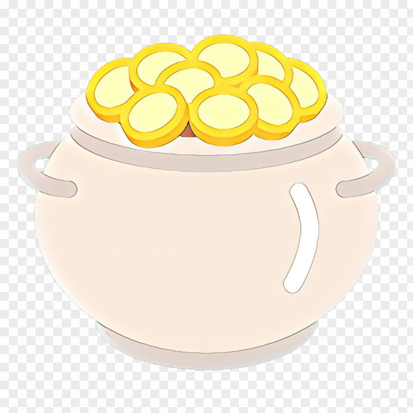 Side Dish Egg Yellow Background PNG