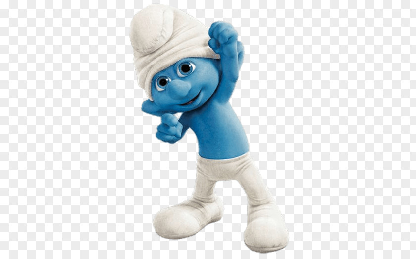 Clumsy Smurf Fist In The Air PNG the Air, Smurfs character illustration clipart PNG