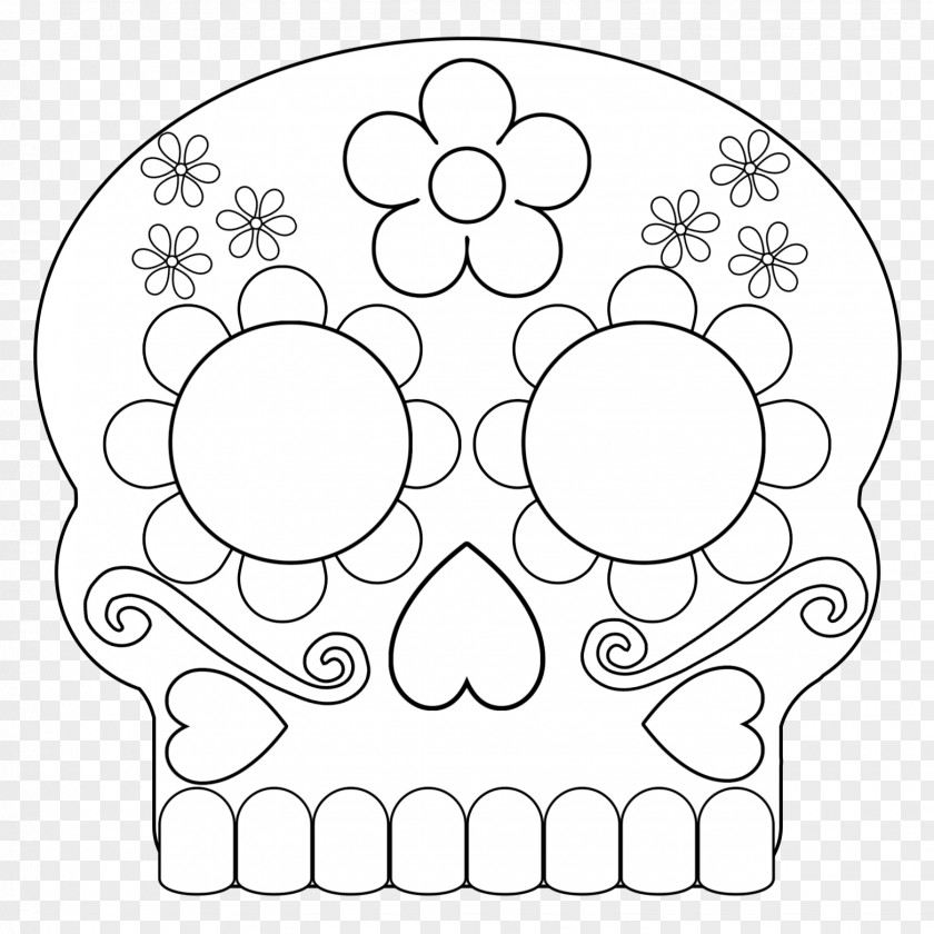 Coloring Pages For Adults Sugar Skull Clip Art Human Behavior Pattern Flower Product PNG