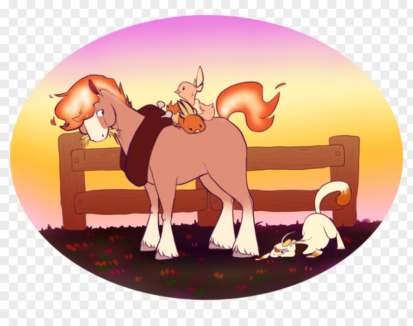 Lunch Time Pony Mustang Pack Animal Cartoon PNG