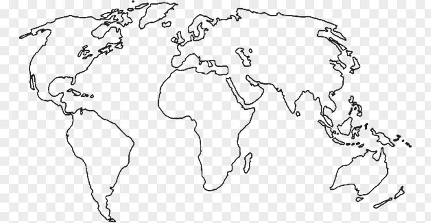 World Map Globe Blank PNG