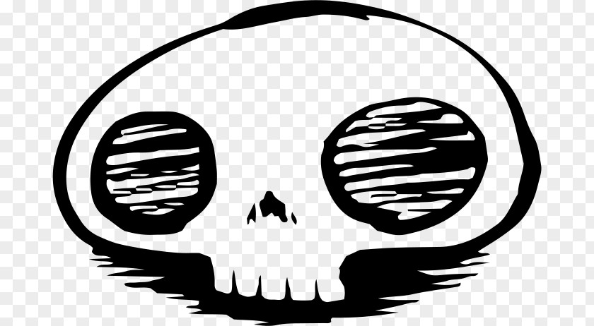 Black Skull Face Expression Facial Clip Art PNG