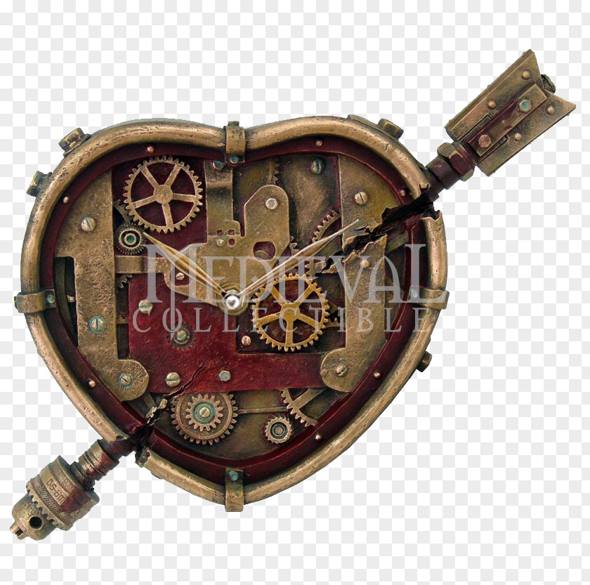Clock Steampunk Clockwork Heart Science Fiction The Time Machine PNG