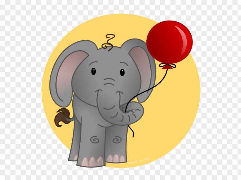Holding Balloon Indian Elephant African Cartoon Elephantidae PNG
