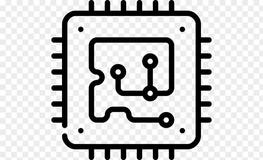 Line Art Electronic Component Central Processing Unit PNG