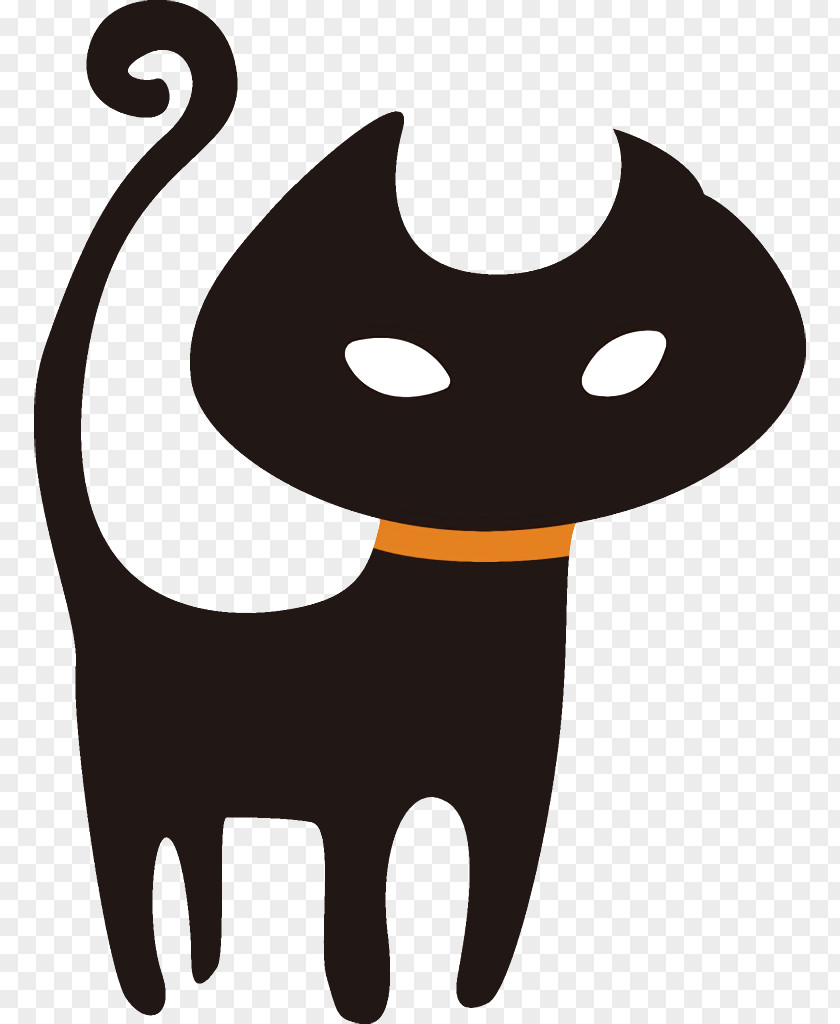 Tail Whiskers Halloween Black Cat Scaredy PNG