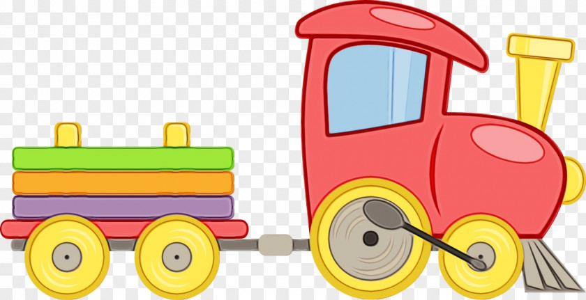 Toy Block Vehicle Train Cartoon PNG