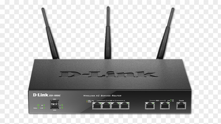 Wireless Router Gigabit Ethernet D-Link DSR-1000AC IEEE 802.11ac PNG