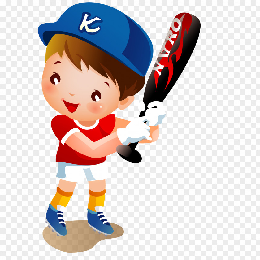 Baseball Cartoon Children Vector Material PNG