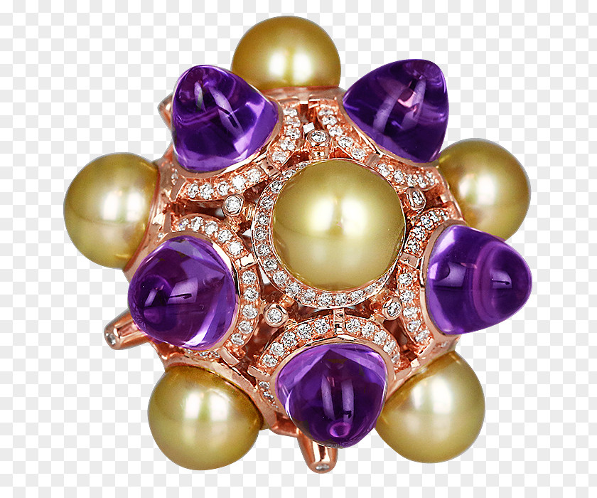 Cobochon Jewelry Amethyst Purple Brooch Bead PNG