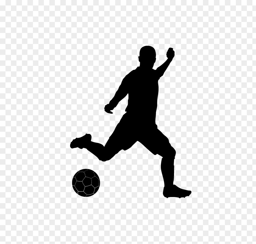 Playing Soccer Silhouette Figures Material Football Player Sport Wall Decal Indoor PNG