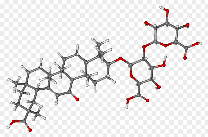Stick Ball-and-stick Model Glycyrrhizin ChemSpider Molecule PNG