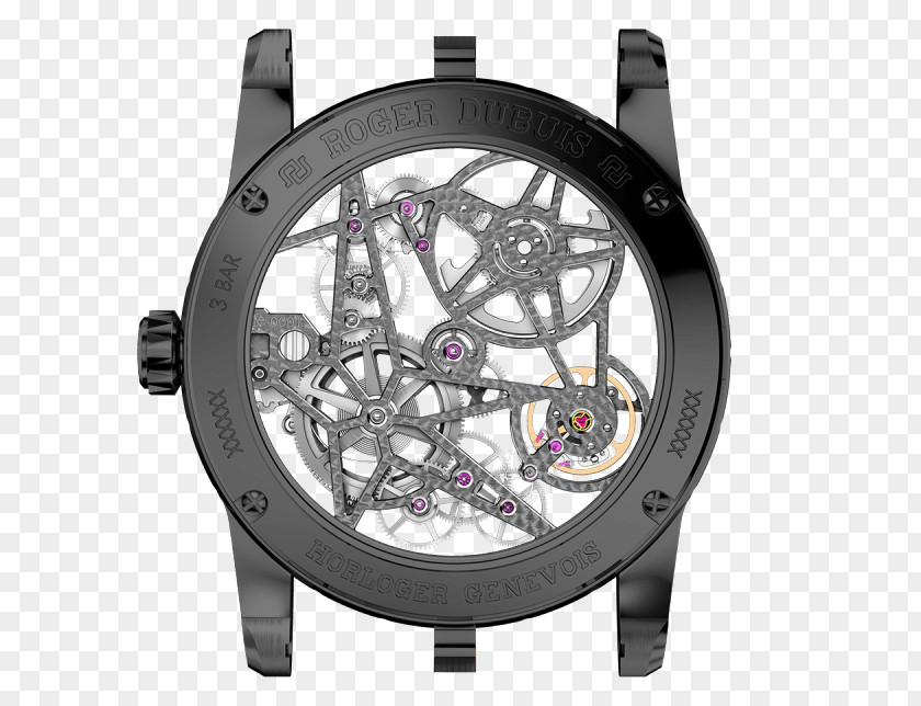 Watch Skeleton Roger Dubuis Clock Automatic PNG