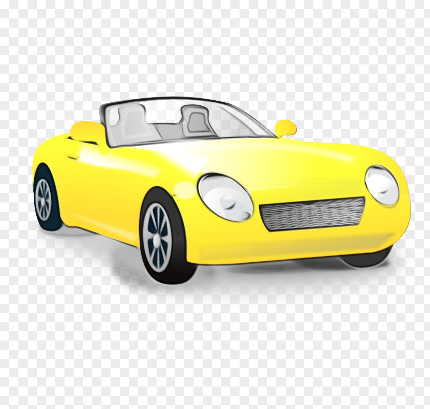 Convertible Model Car Land Vehicle Yellow Sports PNG