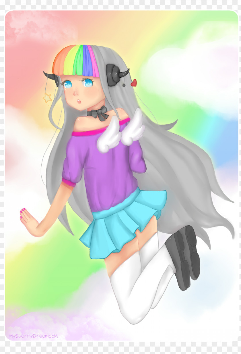Rainbow Dream Illustration Cartoon Fairy Pink M Desktop Wallpaper PNG
