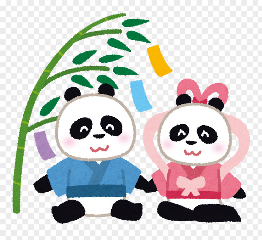 Tanabata Giant Panda Qixi Festival Zhi Nu Tanzaku 仙台七夕 PNG