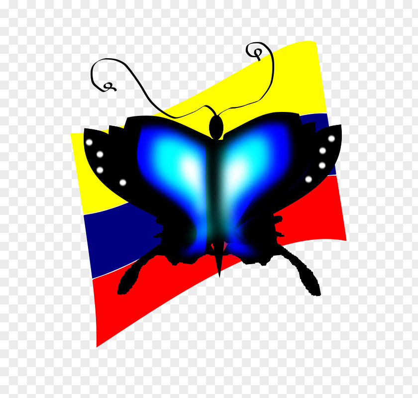 Lying On The Flag Of Blue-black Butterfly Insect Clip Art PNG