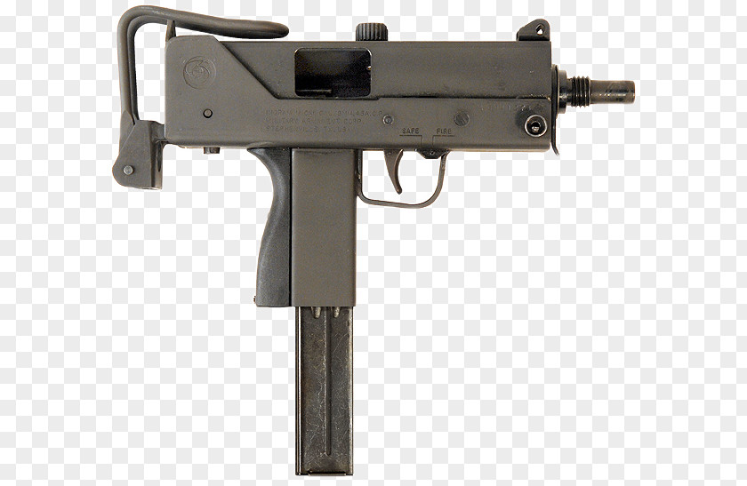 UZI MAC-10 Firearm Machine Pistol Submachine Gun Military Armament Corporation PNG