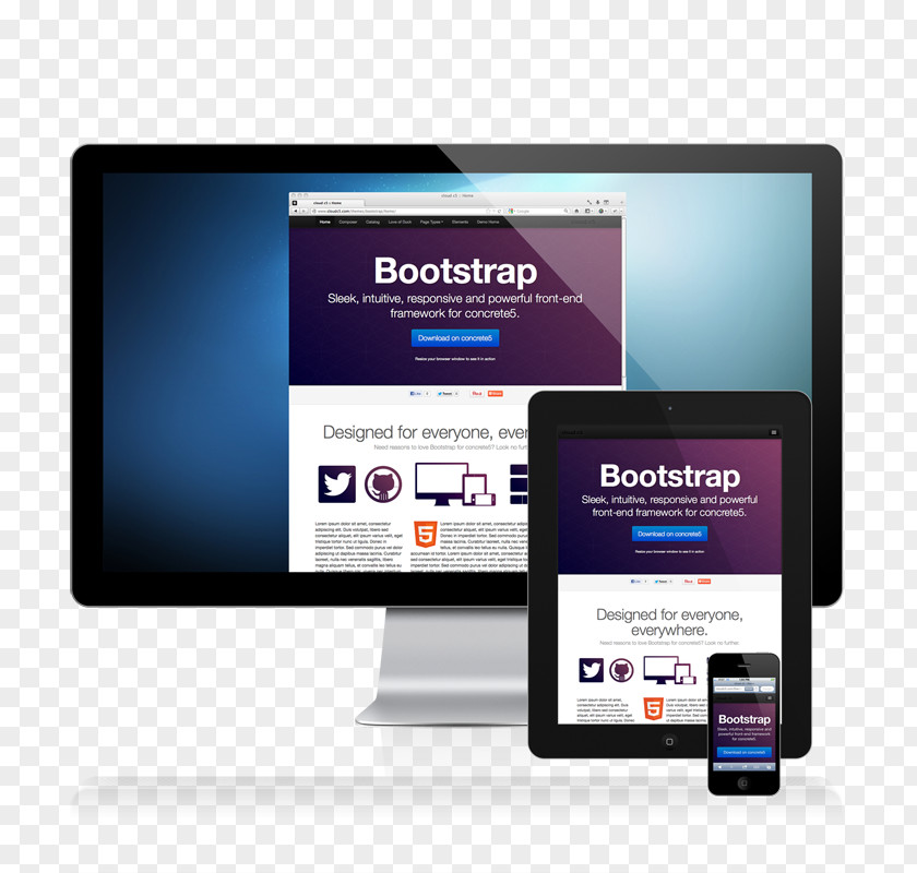 Web Design Responsive Bootstrap Development JavaScript HTML PNG