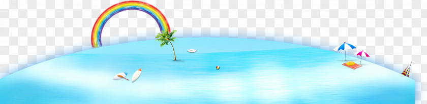 Cartoon Sea, Taobao Material Caribbean Sea Seawater Drawing Matter PNG