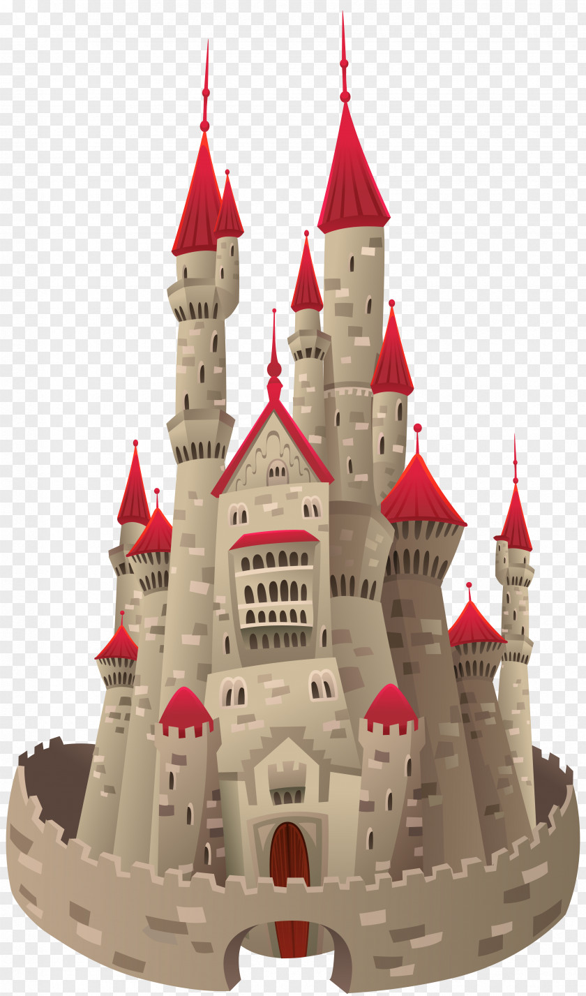 Castle Cartoon Drawing Illustration PNG Illustration, Old , grey and red castle clipart PNG