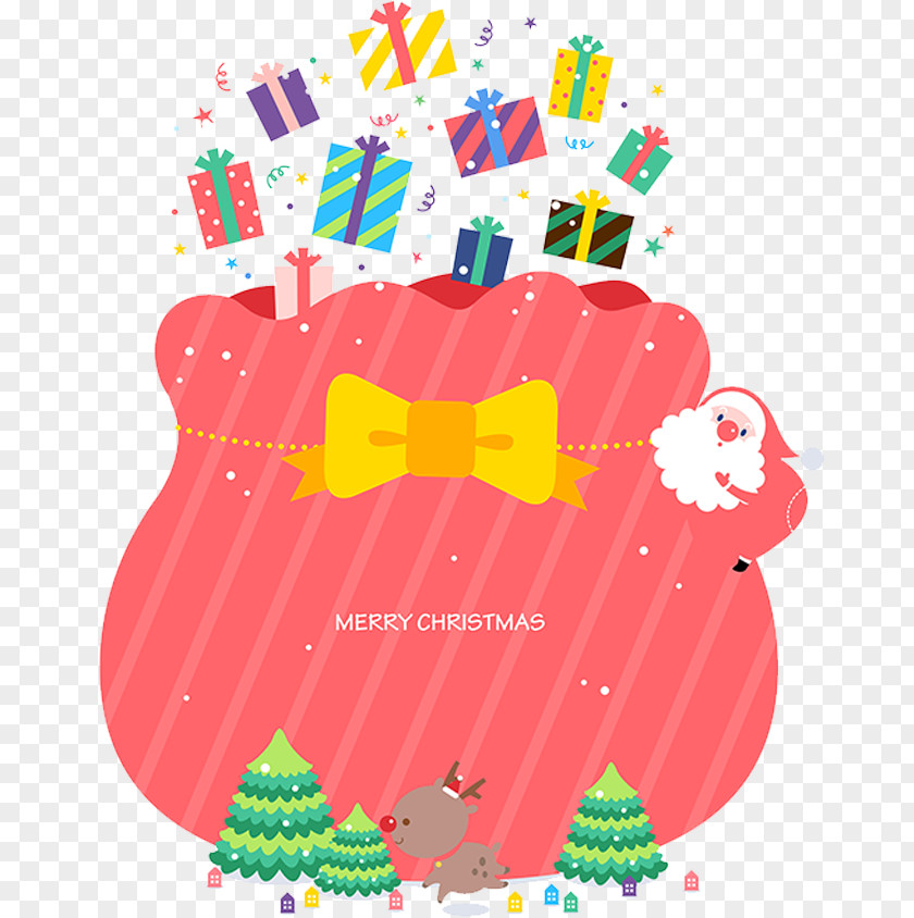 Colorful Christmas Gift Box Clip Art PNG